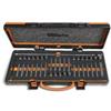 Beta 867/C38 - Assortimento di 38 inserti con attacco esagonale 10 mm e 1 portainserti a t snodato in termoformato morbido e cassetta di lamiera