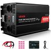 VEVOR Inverter di Corrente da 4000 W, Inverter a Onda Sinusoidale Pura da 12 V CC a 230 V CA, Convertitore per Caricabatteria Solare da Auto con Display LCD, Telecomando, Porte USB e Tipo C, Prese CA