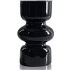 BLOFLO STU BLOFLO Vaso idroponico in vetro nero, vaso in vetro per fiori, vaso moderno geometrico a tre strati, per casa, ufficio, decorazione da tavolo per matrimoni (nero)