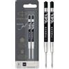 Parker QUINK ricariche di inchiostro gel | punta media (0,7 mm) | nero | 2 pezzi