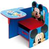 ARDITEX - Sedia-Banco infantile in legno con contenitore in tessuto di Mickey Mouse di Disney - 62x30x60cm - Colore Rosso - Ideale per attività creative, studio o gioco.