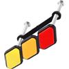 Riloer Emblema Griglia, Adesivo per Auto Universale, Emblema Griglia Tri-Colore, Accessorio per Auto, Adesivo per Etichetta Camion Compatibile con Toyota, Giallo+Arancio+Rosso