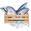 Le Toy Van Gioco educativo per bambini dai 2 anni cassetta del pesce giocattolo in legno, giocattoli Montessori, gioco ecologico in legno FSC e colori a base d'acqua