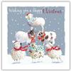 Ling Design Biglietti di Natale di beneficenza, confezione da 20 biglietti di auguri natalizi assortiti di alta qualità con buste, animali della fattoria festiva, (10 per ciascuno dei 2 disegni)