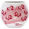 THUN SpA THUN Porta Spazzolino Fiocchi Rossi Contenitore in Ceramica per Bagno