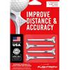 FLIGHTPATH Premium Golf Tees, Tecnologia Avanzata di Volo Direzionale Senza Attrito, Design per Stabilità d'Impatto ad Alte Prestazioni, Policarbonato di Grado Professionale - Bianco - 4 Tee x 2,75