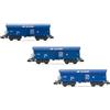 Arnold HN6565 PKP Cargo, vagoni merci autoscaricanti da 3 unità Falls, livrea blu, epVI