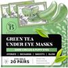 BLOOMORA Patch Occhi al Tè Verde (20 paia), Maschera Occhi con Niacinamide e Acido Ialuronico, Eye Patch Occhiaie e Borse, Maschera Occhiaie Rinfrescante e Lenitiva, per Donna e Uomo