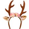 Boland Tiara cerchietto renna Lovely Reindeer con corna, orecchie e fiori