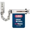 ABUS Catena di Sicurezza SK66 per Porta d'Ingresso e Porta Appartamento - Catena Porta con Blocco Bambini per Porte Destra e Sinistra - Nichel