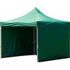 CILVANI Set 3 Pareti Laterali per Gazebo 3x3 colore verde
