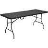 CILVANI Tavolo Pieghevole Donatello Effetto Rattan 180x67x74 Cilvani