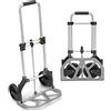 CILVANI Carrello Portapacchi Pieghevole in Alluminio con Ruote in Gomma Portata 80kg