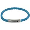 Schmuck Les Poulettes LES POULETTES BIJOUX - Bracciale Uomo Cuoio Semplice Intrecciaro Tondo 19cm - Turchese