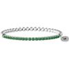KIDULT - Bracciale Donna - Elastico con Sfere Lucide e Smeraldi Sintetici - 732207