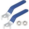 LT Easiyl 2 maniglie a leva da 10 x 6 mm con dadi M10 per valvola a sfera DN25