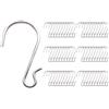 Abiyou 60 Pezzi Ganci a S Cucina in Acciaio Inox, Argento, Acciaio Inossidabile, 15kg, Montaggio a Parete, Cucina, Bagno, Lavanderia, Ripostiglio, Soggiorno, Garage, Ufficio, Giardino