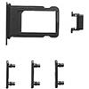 Smartex® Set Tasti Neri Laterali + Slot per SIM compatibili con iPhone 7