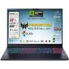 Acer Predator Helios Neo 16s Ai, Notebook Gaming, Intel Ultra 9-275X, 24core, RAM DDR5 32Gb, SSD 1Tb, Display 16 Oled 240Hz, DCI-P3 100%, Geforce RTX 5060 8Gb, Win 11, Preconfigurato