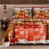 PETTI Artigiani Italiani - Trapunta Matrimoniale Invernale di Natale, Piumone Matrimoniale Natalizio, Trapunta Double Face Tinta Unita e Stampa Digitale Dog, Made in Italy
