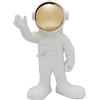 Kare Statuetta decorativa di design Welcome astronauta, bianco, poliresina, unica, dipinta a mano, 27 x 21 x 13 cm (altezza x larghezza x profondità)