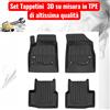 Pro Line Per Opel Astra K 2015-2022 Set Tappetini su Misura in TPE con Bordi Rialzati