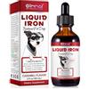 JSBNQRMZ Integratore di Ferro Liquido per Cani - Contro Anemia e Stanchezza - Complesso di Ferro Polisaccaridico ad Alto Assorbimento - Gusto Caramello - 60ml