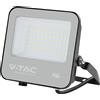 V-TAC PRO Faro Slim LED 50W luce calda 135lm/w 3000K IP65 cavo nero 1m- SKU 231996