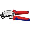 KNIPEX Twistor T Crimpatrice per terminali a bussola, con regolazione automatica con testa di crimpaggio girevole cromata con impugnature, 97 53 19
