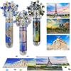 MISITU Set di 3 mini puzzle da 150 pezzi per adulti, piccoli lavori manuali difficili per adulti (Torre Eiffel)