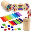 EOPUOZS 3 in 1 Giochi Bambini 1 2 3 4 Anni, Giocattolo in Legno