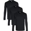 Lower East Basic Langarm-Shirts für Herren mit V-Ausschnitt 3er I 5er I 10er Pack aus 100% Baumwolle I Herren Longsleeve in vielen Farben