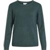 Vila Maglione da Donna Viril O-Neck L/S Knit Top-Noos, Pino Ponderosa/Dettaglio: Dark Melange, XS