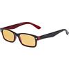 Eyekepper Blocco Luce Blu Occhiali per Computer con Lenti filtro colorata ambra Donne Uomini - Occhiali Vintage - Nero Rosso