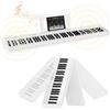 TERENCE Pieghevole Pianoforte Digitale 88 Tasti semi-pesati con batteria da 1800 mAh Altoparlanti 2x5W Bluetooth interfaccia MIDI supporto per spartiti Borsa Cavo audio con Pedale di sostegno Bianco