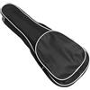Musiin Custodia per ukulele con spallacci da zaino, borsa da concerto, custodia per riporre e trasportare durante viaggi, spettacoli e concerti (nero con bordo bianco), Nero , 26in