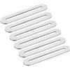 QUARKZMAN Piastra Riparazione Piatta Acciaio Inox 3,54x0,75 Argento 6pz | Regolabile con Fessura Staffa Dritta per Mobili Legno, per Riparazione
