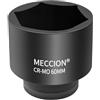 Meccion Chiave a Bussola ad Impatto 60mm con Attacco da 3/4, Cr-Mo Profonda Bussola Esagonale, Lunghezza 78 mm