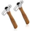 PH PandaHall 2pz Martello a Penna Sferica Martello in Acciaio Al Carbonio, 15.8cm Martellos a Doppia Faccia con Manico in Legno per La Formatura Del Metallo Riparazione Stampaggio