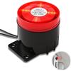 Amztour Sirena Esterna 220 V 120 DB, Sistema di Allarme di Sicurezza Domestica ad Alto Decibel, Allarme per la Casa con Segnalazione Luminosa Rossa per Garantire la Sicurezza della Casa