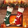 BHGWR Calze Befana Vuote Grandi Set di 2, Calze di Natale da Appendere Personalizzate Calza della Befana Vuota Personalizzata, Calze Natalizie da Appendere al Camino Decorazioni Natalizie Rosso Verde