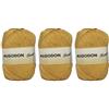 Hanselhome Gomitolo di Cotone Premium 100% Cotone Perfetto per Il Fai da Te e Il Lavoro a Mano (Colore Senape 100 g, Circa 220 Metri Confezione da 3 Pezzi)