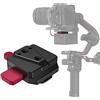 SMALLRIG Mini V Mount Piastra Batteria per DJI RS 3 / RS 3 Pro/RS 2 / RSC 2, Viene Fornita con V-Lock, Cold Shoe e Fori Filettati 1/4-20 per Batteria V Mount e Batteria NP-F - 4189