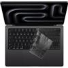 MasiBloom Protezione per tastiera per MacBook Pro 2025 da 14 (M5) Chip A3434 Pellicola protettiva per tastiera (TPU grigio traslucido)