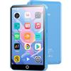 Oilsky Lettore MP3 con Bluetooth e WiFi, Oilsky 80GB 4 pollici 1080P Touchscreen MP4 Player, Android 9.0, Lettore MP3 Portatile con Spotify, Audible, Deezer (Blu)