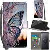 PHINIENLAND Cover per Samsung Galaxy S9 Plus Case PU Pelle Custodia [Kickstand] [Chiusura magnetica] [Slot per Schede], Portafoglio Flip Custodia per Samsung S9 Plus,Farfalla