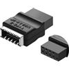 SinLoon Adattatore di estensione USB 2.0 da 9 pin a tipo E per scheda madre USB 2.0 9 pin femmina a tipo E femmina, convertitore connettore frontale USB