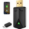 ZOUHOE Adattatore CarPlay Wireless - Adattatore Android Auto Wireless, Wi-Fi 5,8GHz Plug & Play, Mini e Stabile, iOS 10+/Android 10+, Connessione Automatica Rapida per Auto dal 2016 in poi (1Pezzi)