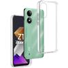 REY Cover in Gel TPU Trasparente per ZTE Blade A33s, Ultra Sottile 0,33 mm, Morbido Flessibile, Custodia Silicone