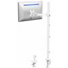 VIVO STAND-V011W - Supporto da tavolo per monitor singolo extra alto da 99 cm, regolazione completa, inclinazione e articolazione, supporta schermi da 13-32" fino a 10 kg con montaggio VESA, bianco